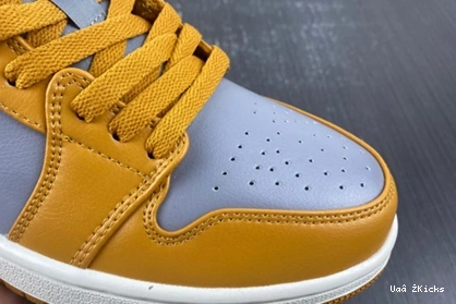 Jordan 90 DC0774- Air EyeCatching 1 Low (Women's) Cement Chutney  9217 Grey 1029